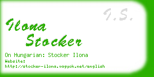 ilona stocker business card